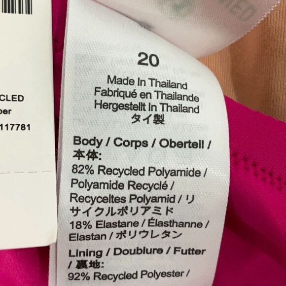 J. Crew Ruched Ruffle One Piece Swimsuit Plus Size In Radiant Fuchsia Size 20 - Picture 6 of 6